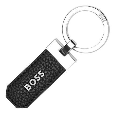 keyring classic grained hugo boss with logo