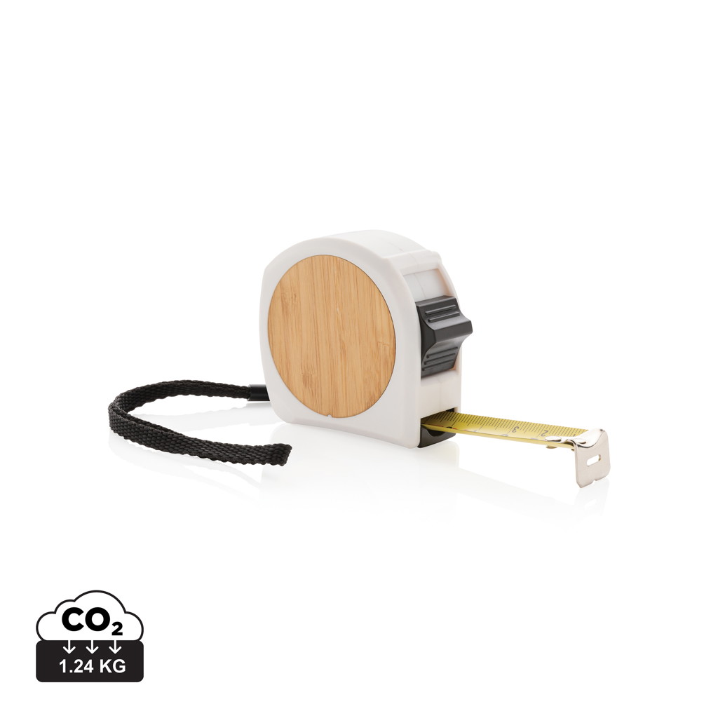 bamboo measuring tape 5m/19mm with logo