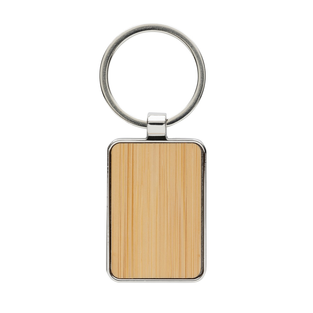 key holder rectangle recycled metal with logo