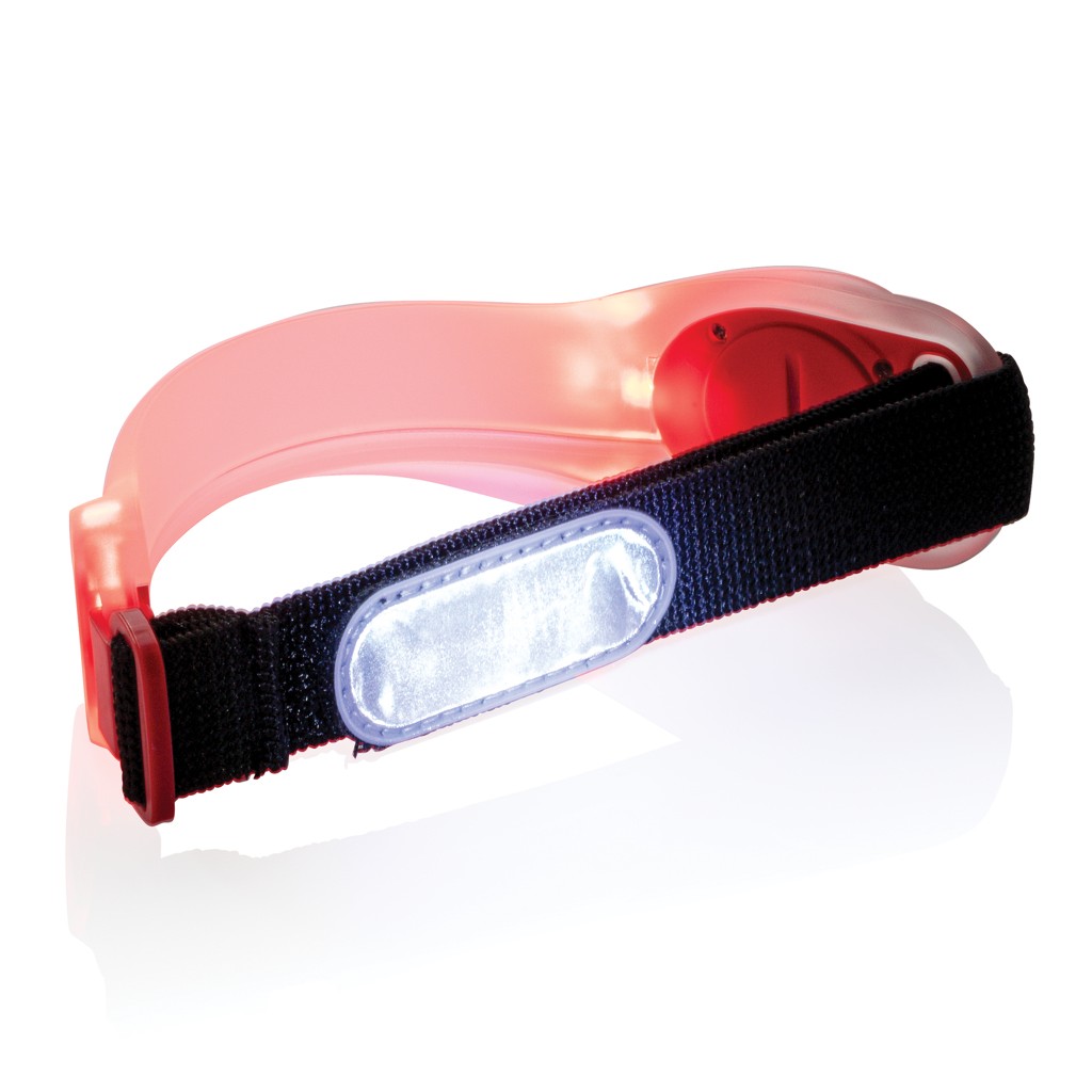 safety led strap with logo