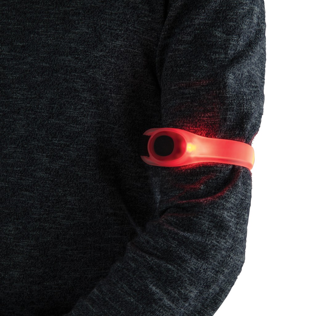safety led strap with logo