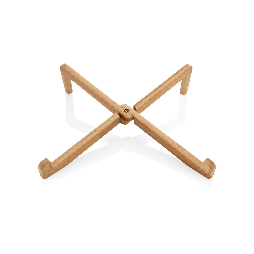 bamboo portable laptop stand with logo