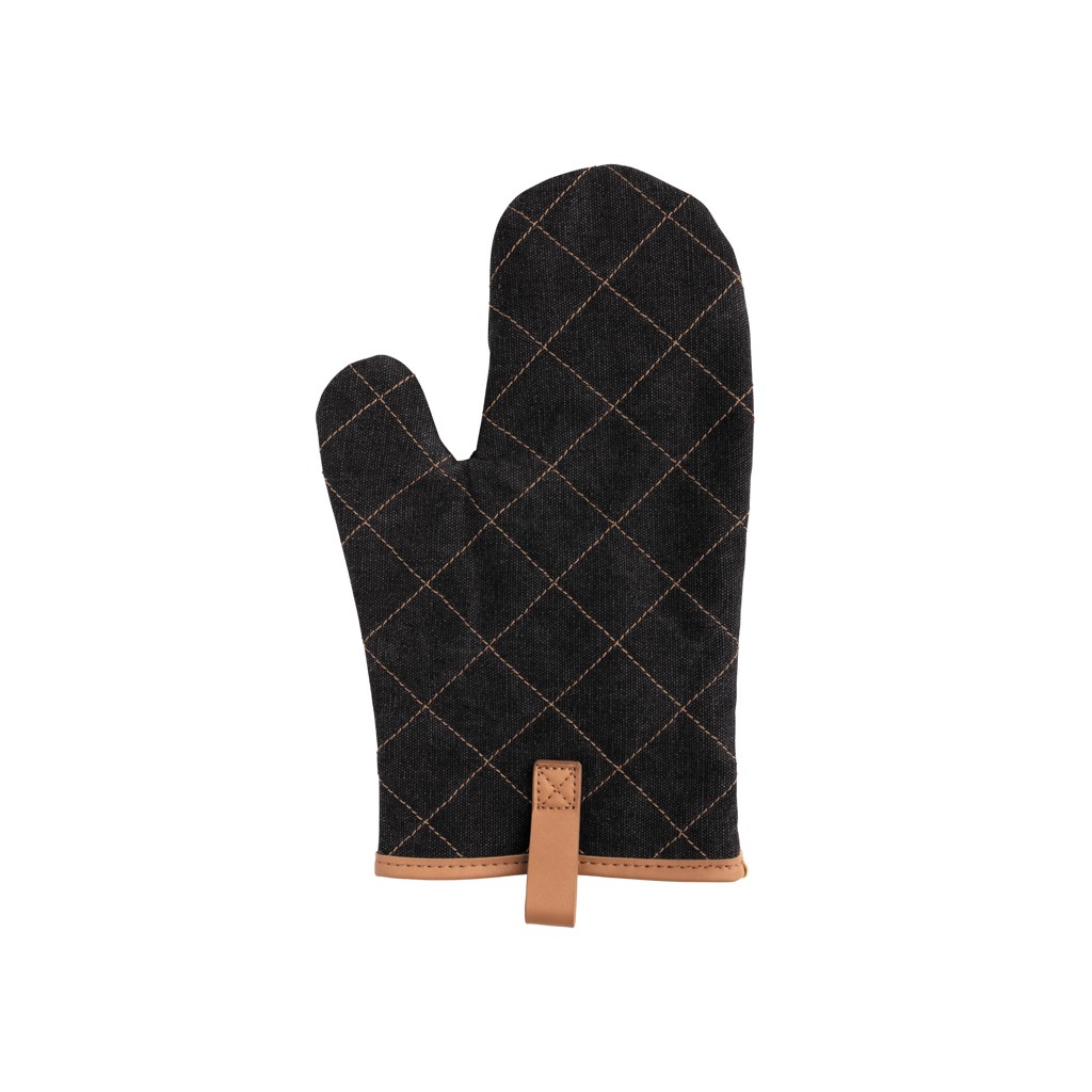 deluxe canvas oven mitt with logo