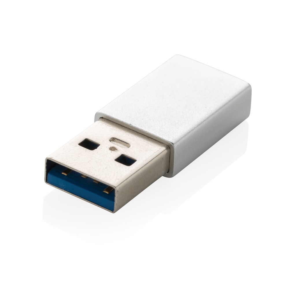 usb a to usb c adapter with logo