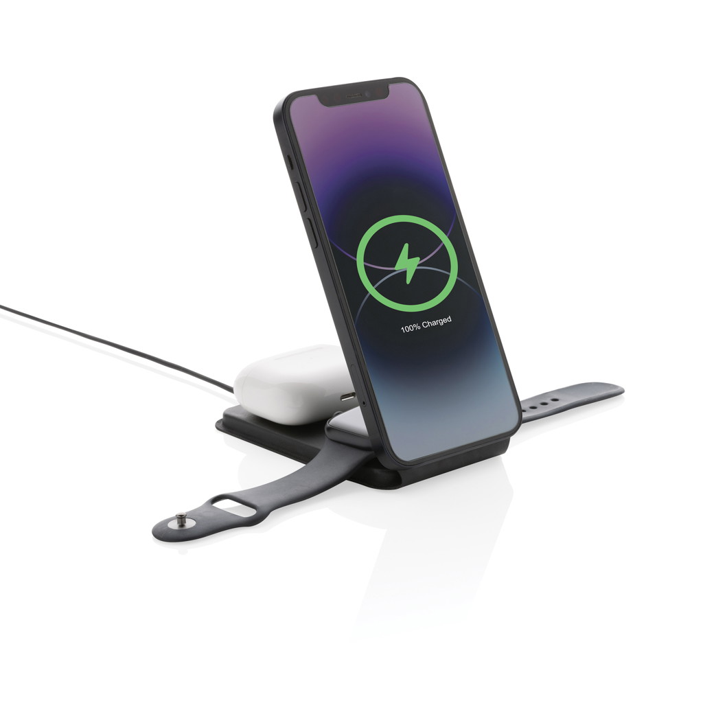 wireless charger 3-in-1 magnetic 15 w with logo