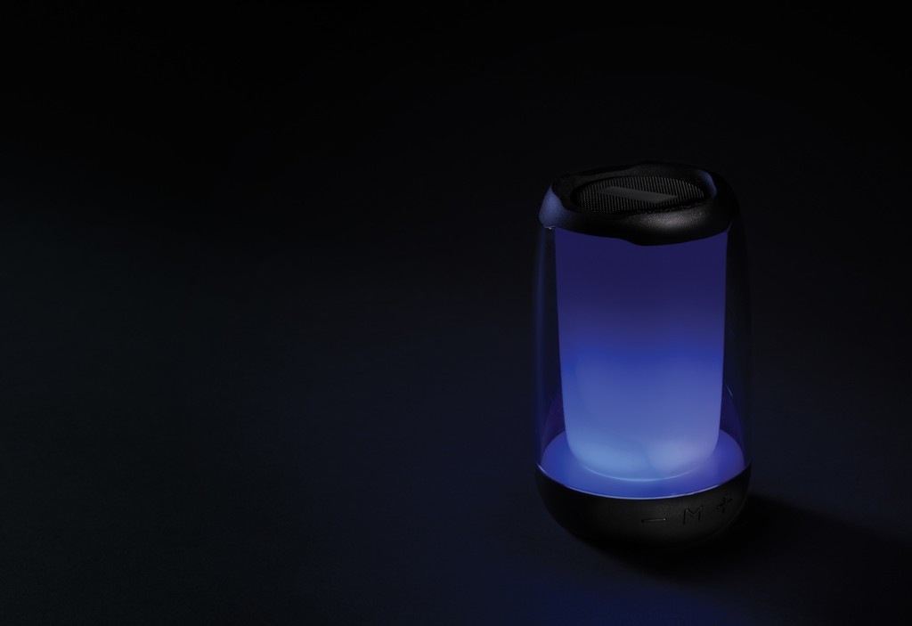 rcs recycled plastic lightboom 5w speaker with logo