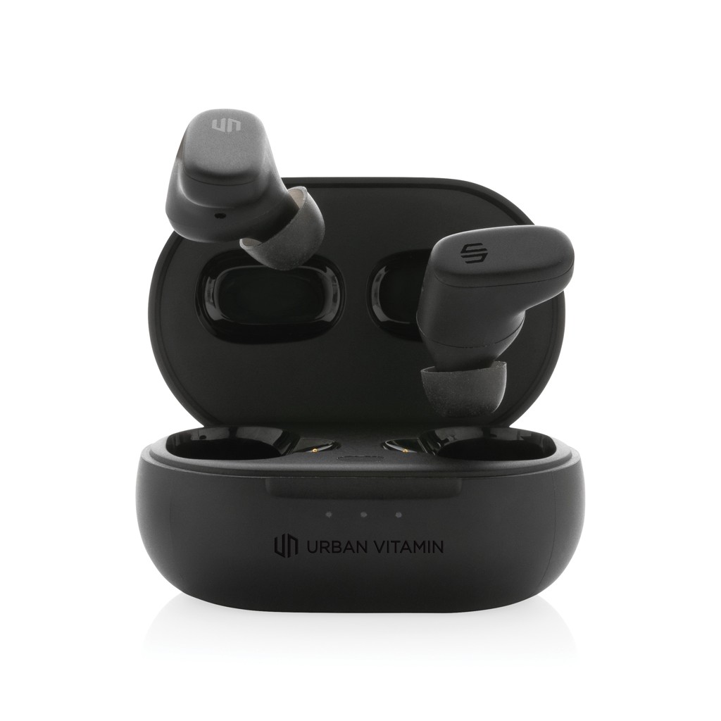 urban vitamin gilroy hybrid anc and enc earbuds with logo