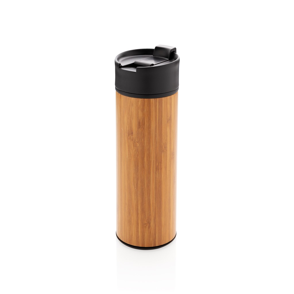 bogota vacuum bamboo coffee mug with logo