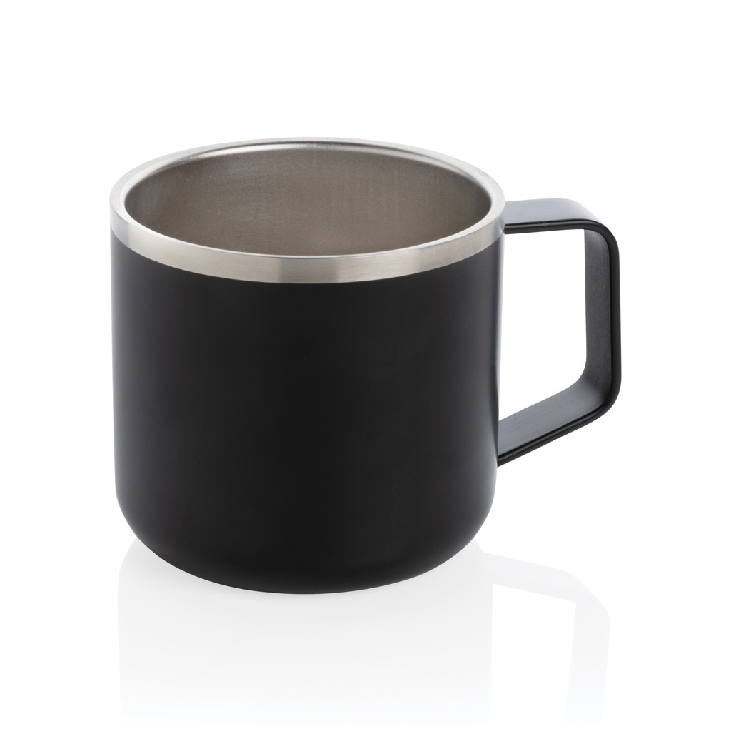 stainless steel camp mug with logo