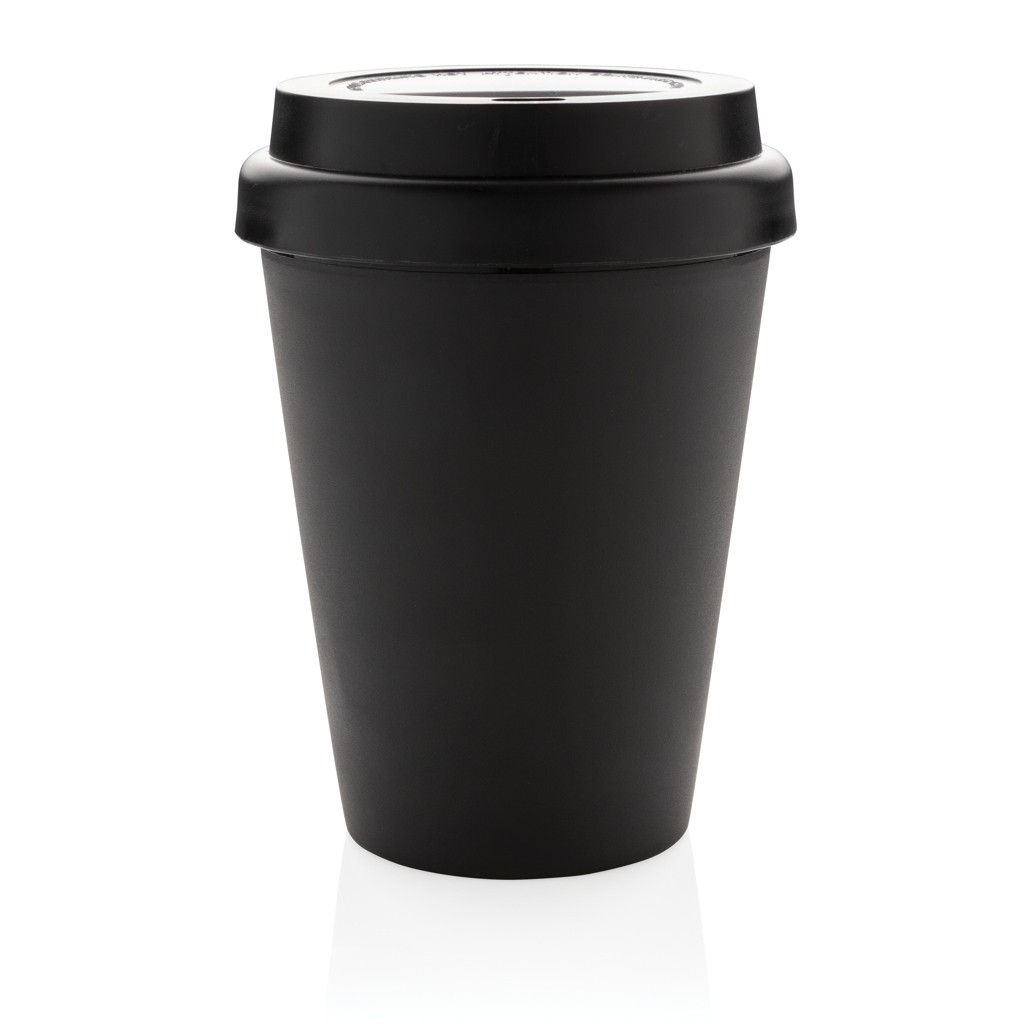 reusable double wall coffee cup 300ml with logo