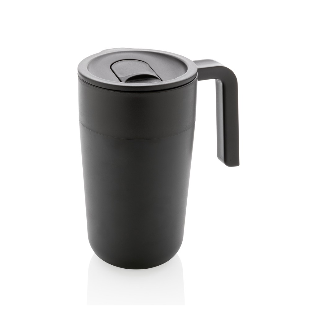grs recycled pp and ss mug with handle with logo