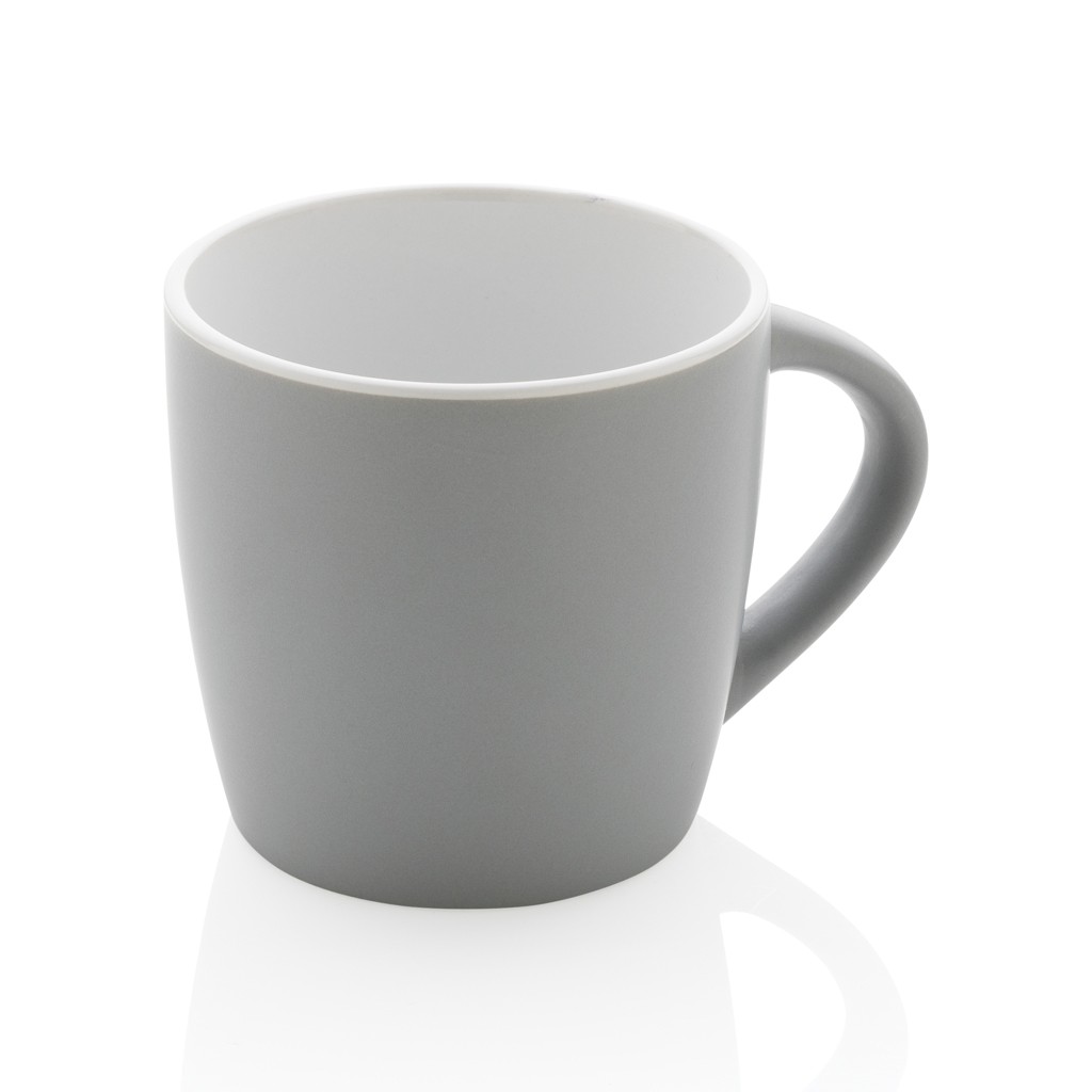 ceramic mug with coloured inner with logo