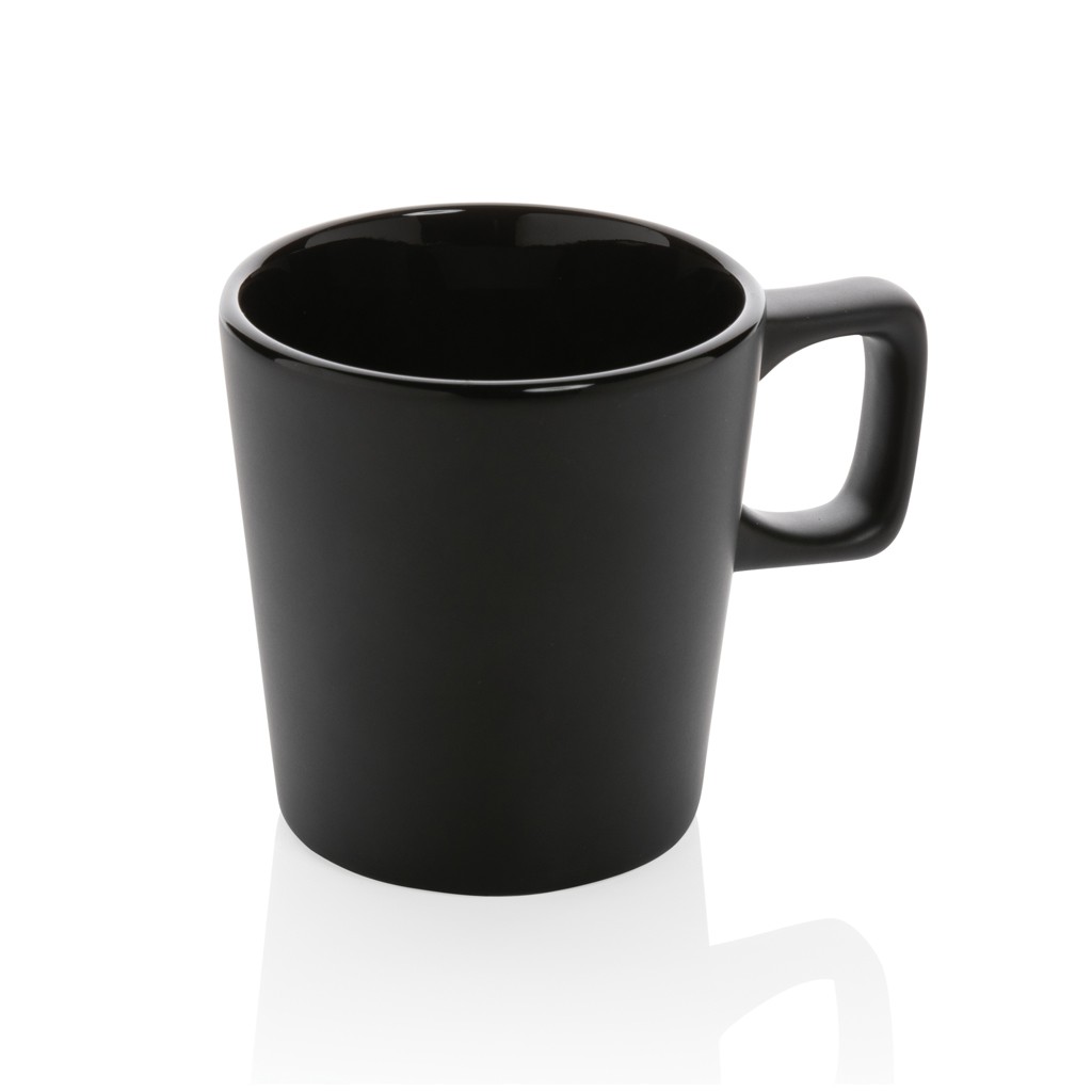 ceramic modern coffee mug with logo