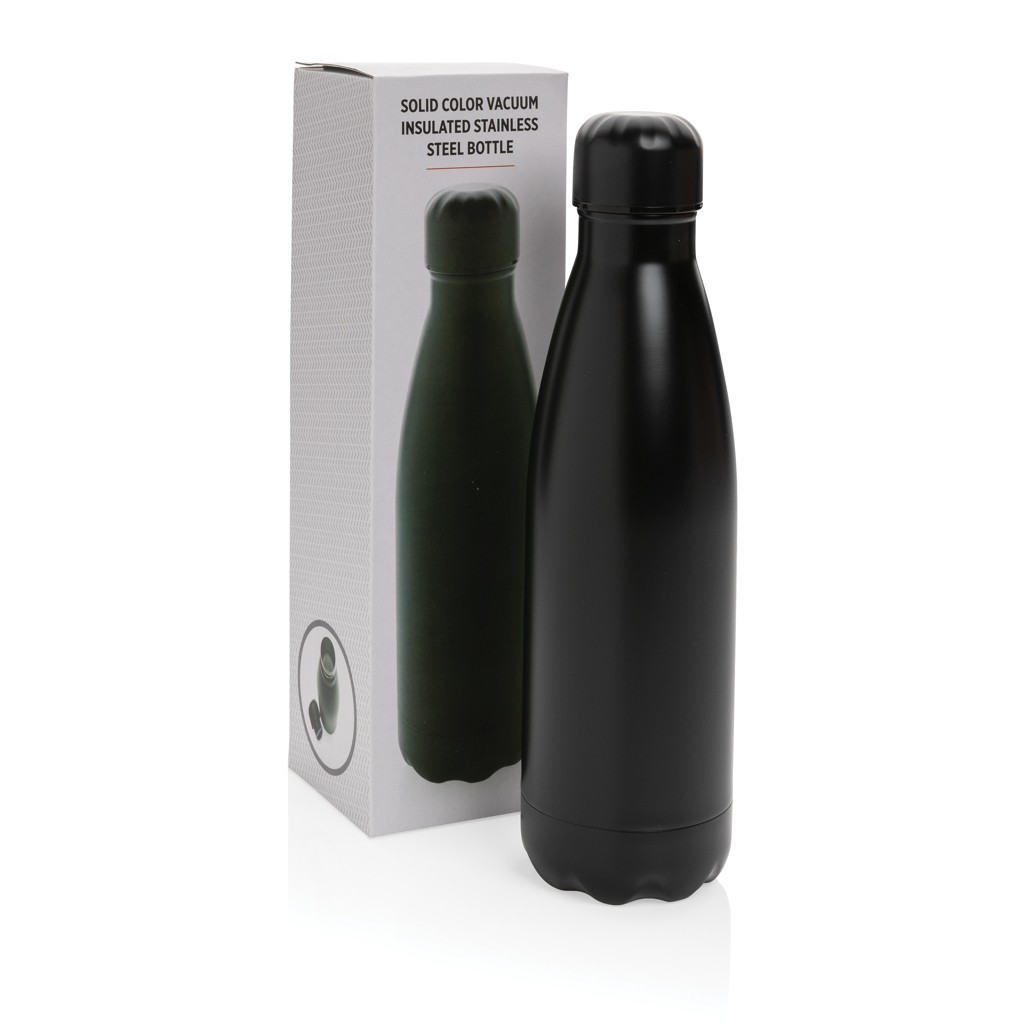 solid colour vacuum stainless steel bottle 500 ml with logo