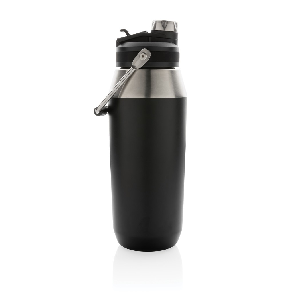 vacuum stainless steel dual function lid bottle 1l with logo