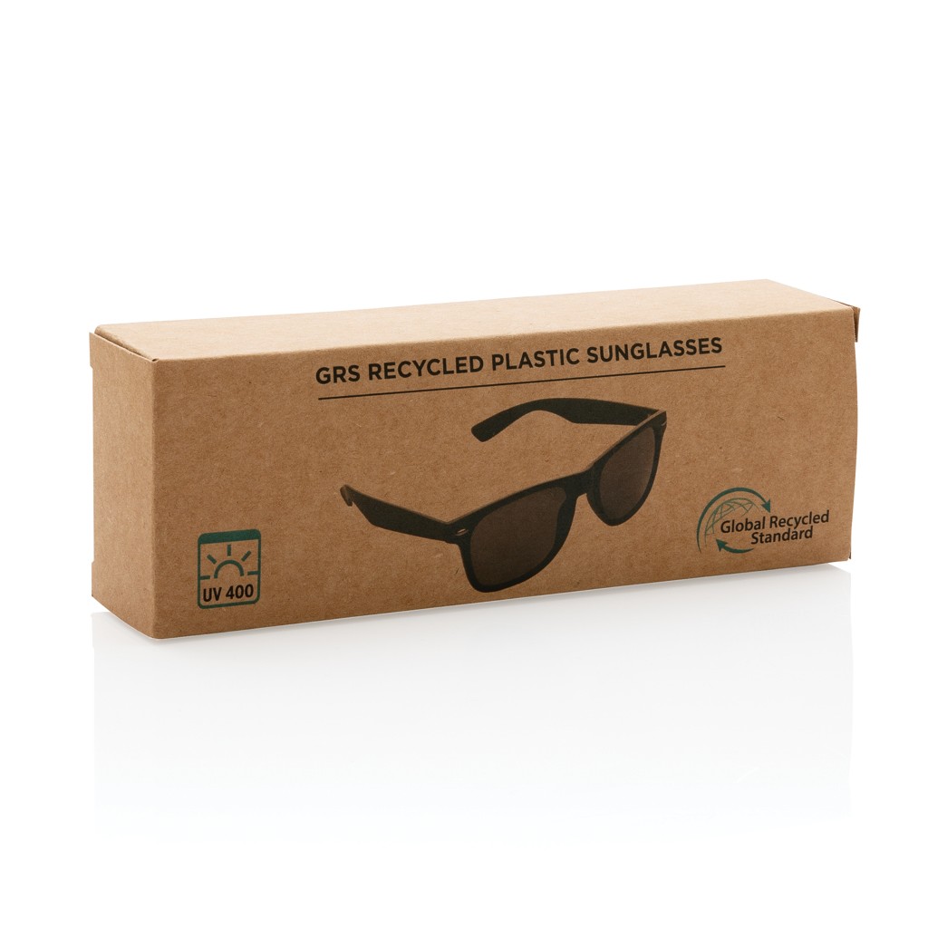 grs recycled plastic sunglasses with logo