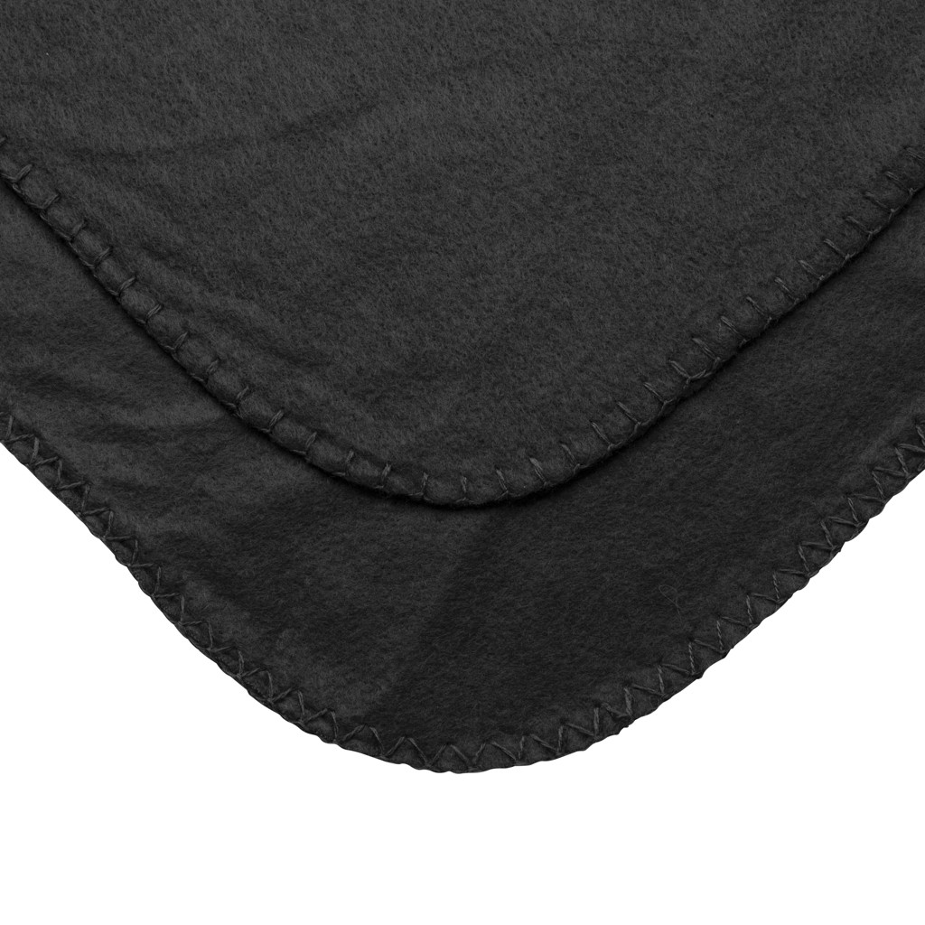 fleece blanket in pouch with logo