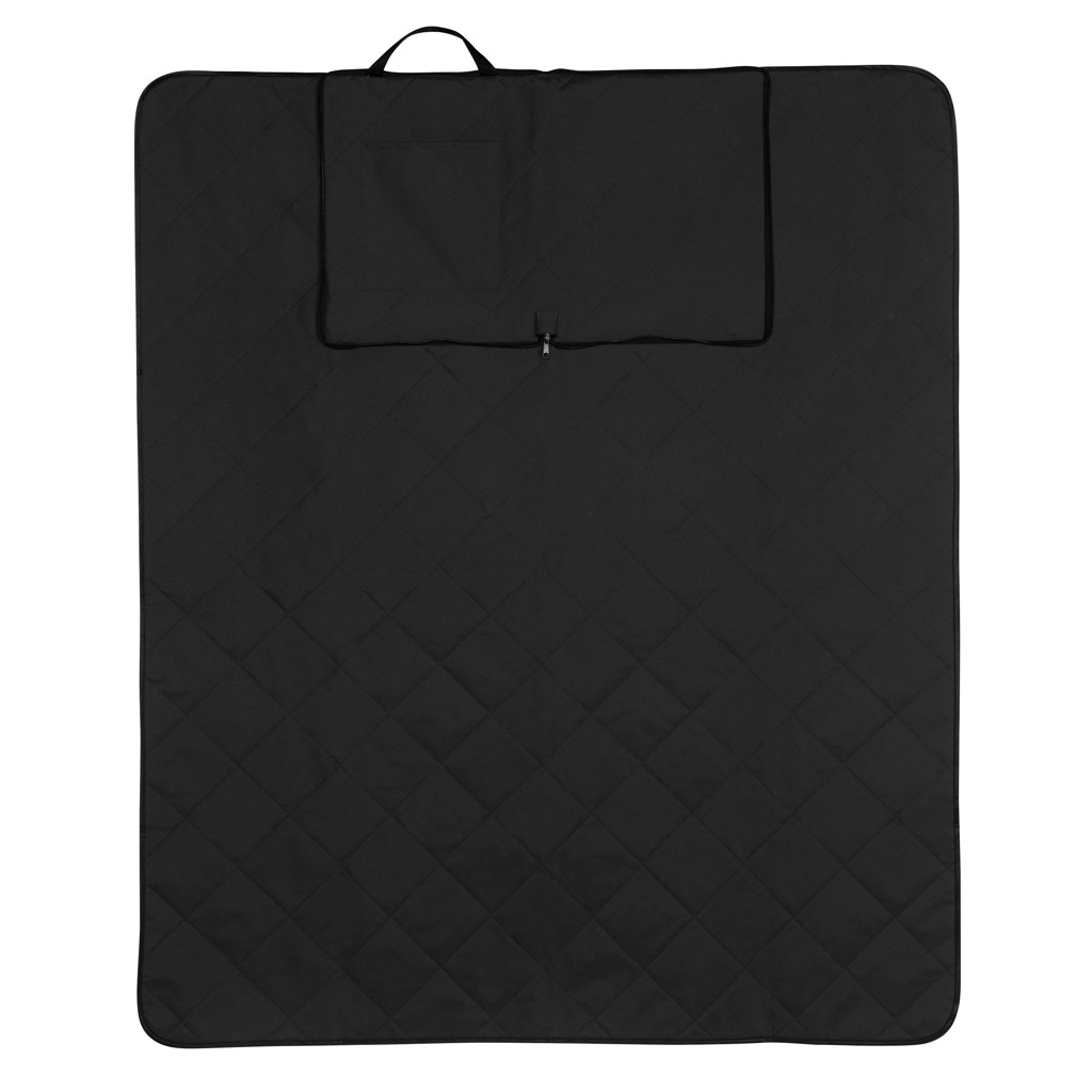 impact aware™ rpet foldable quilted picnic blanket with logo
