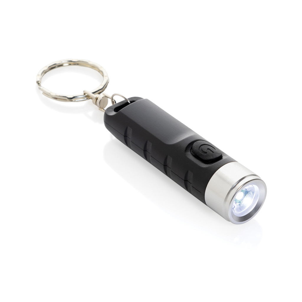 key holder with rechargeable flashlight globix rcs with logo