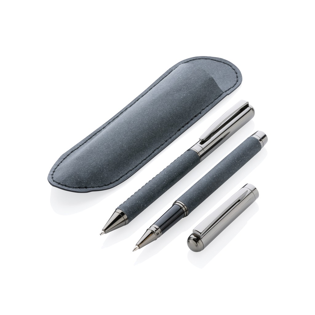 recycled leather pen set with logo