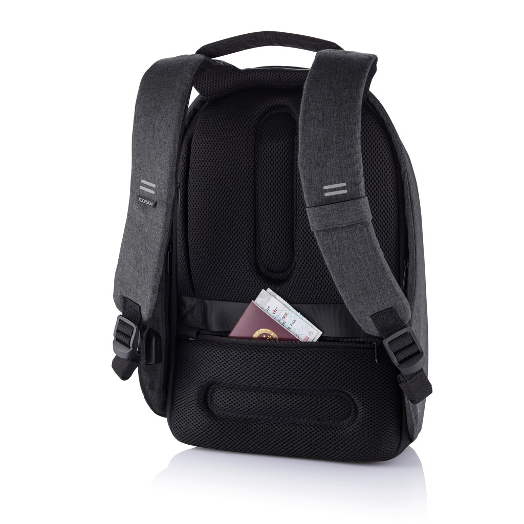 bobby hero small, anti-theft backpack with logo