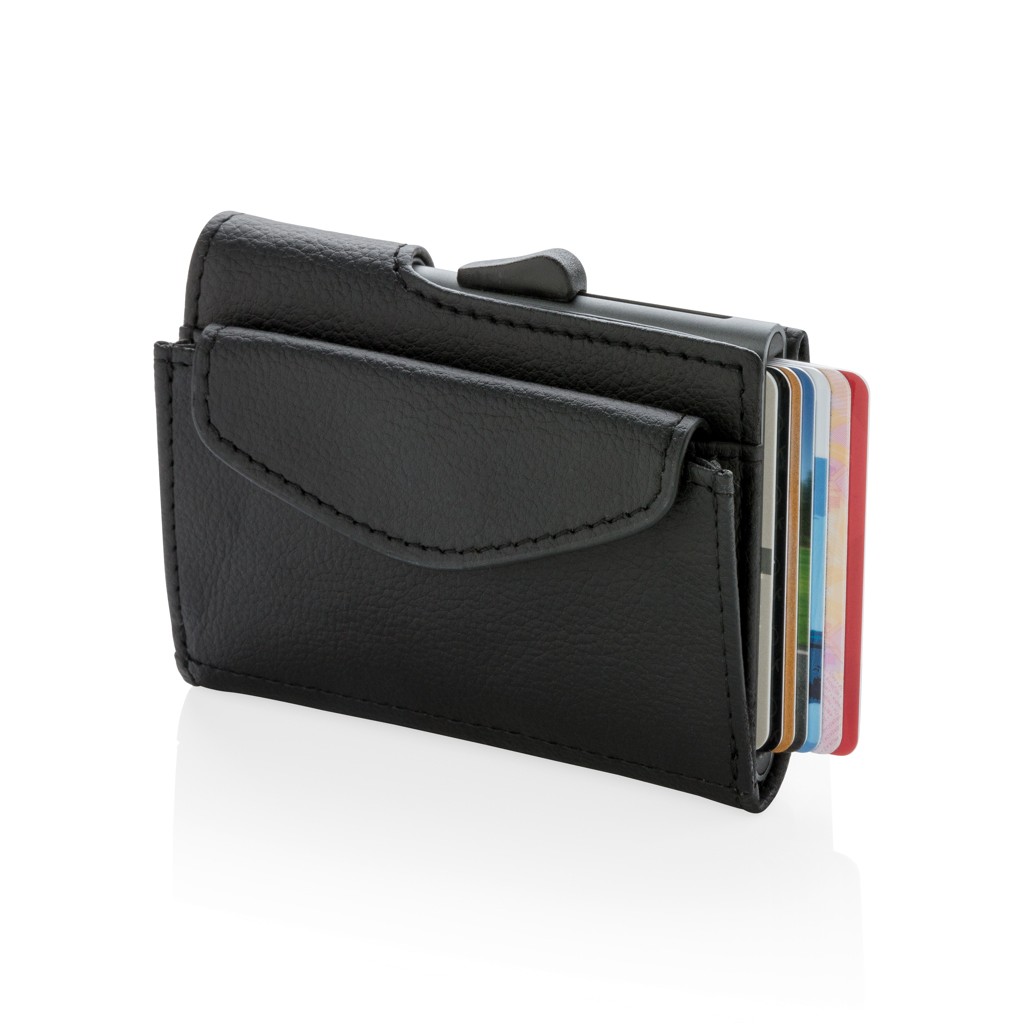 c-secure rfid cardholder & coin/key wallet with logo