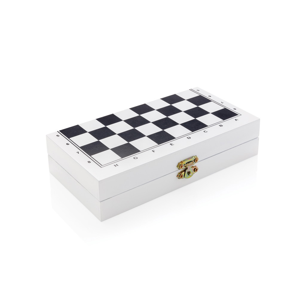 deluxe 3-in-1 board game in wooden box with logo