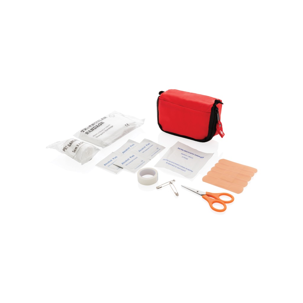 first aid set in pouch with logo