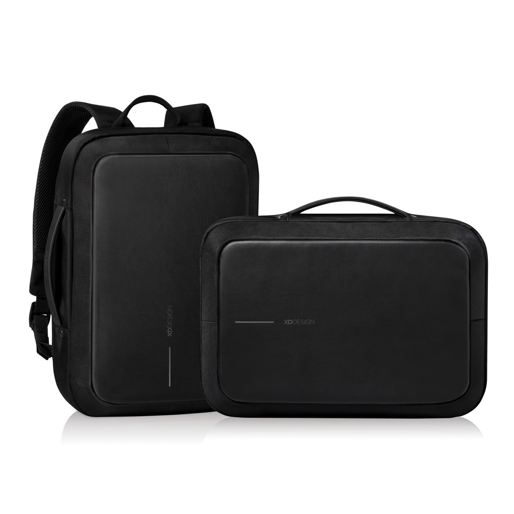 bobby bizz anti-theft backpack & briefcase with logo
