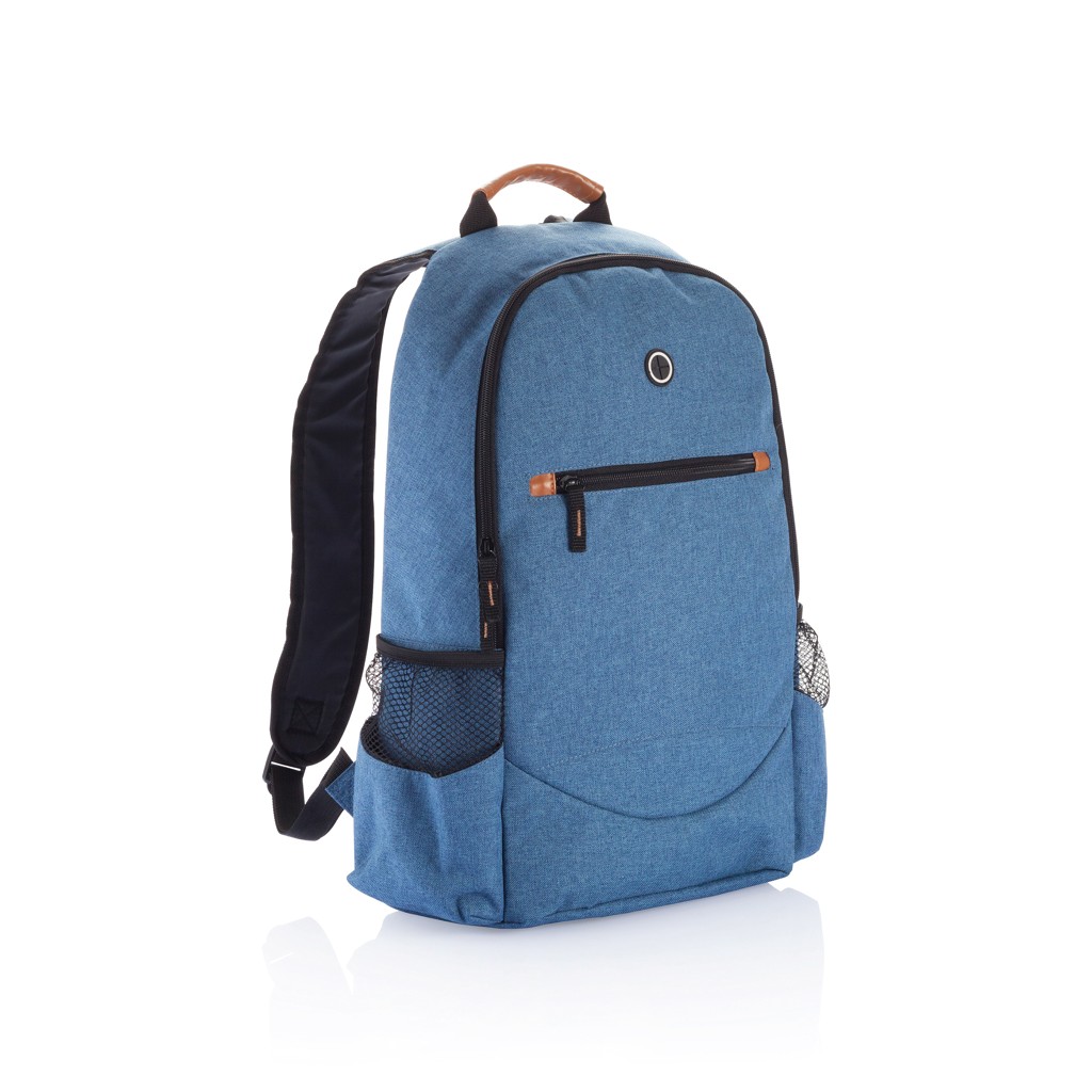 fashion duo tone backpack with logo