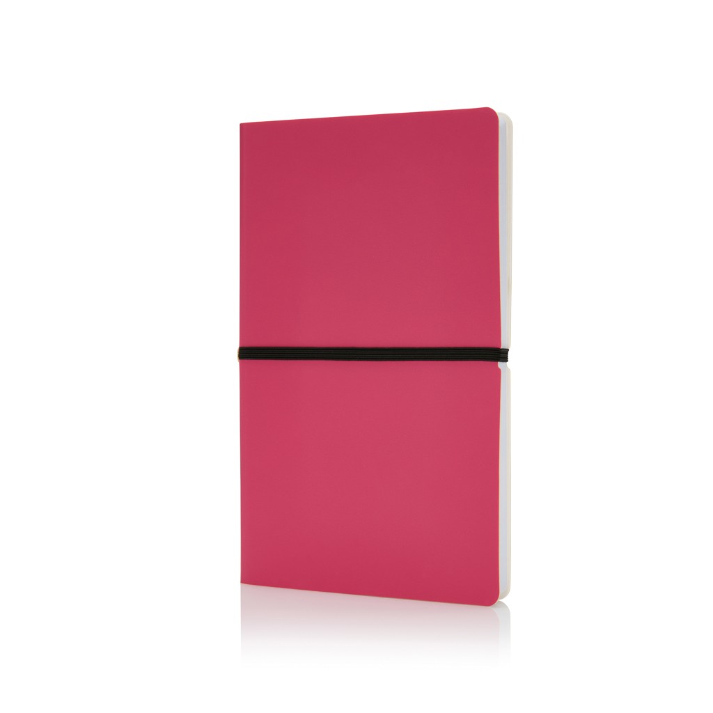 deluxe softcover a5 notebook with logo